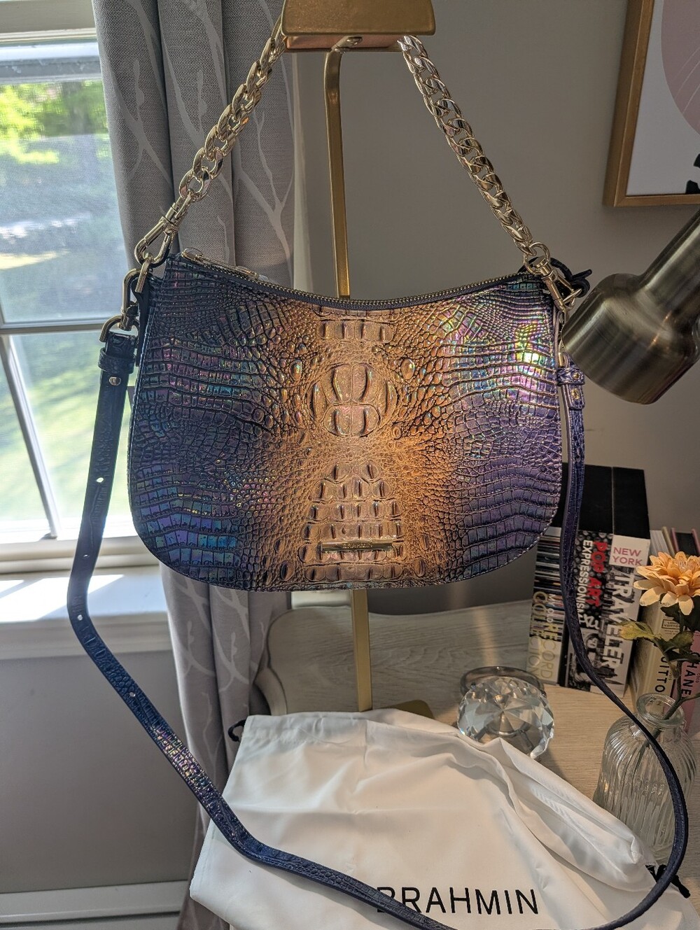 Brahmin Bluestone Mod Shayna Ombre Mini Melbourne Crossbody NWT
